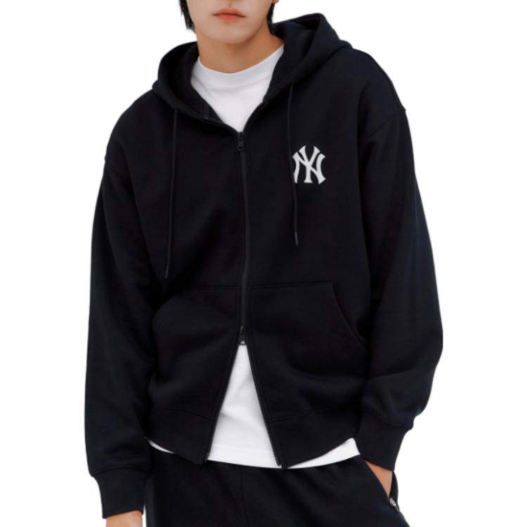 Details for MLB  Black Slim Fit Hoodie Zip-Up Jacket. 3ATRB0236-50BKS