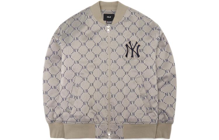 MLB  Brown Full-zip Logo Printed Baseball Jacket 3AJPM0121-50BGS 圖 2