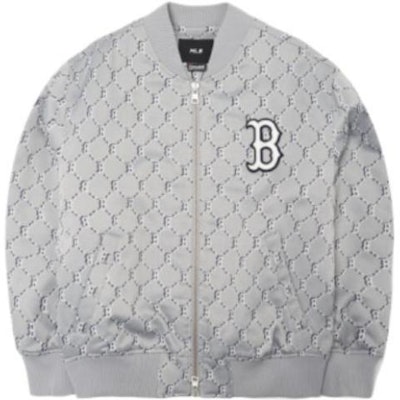 Chaqueta MLB Gris de Cuadros con Cierre y Logo Estampado. 3AJPM0121-43MGS Buy Chaqueta MLB Gris de Cuadros con Cierre y Logo Estampado. 3AJPM0121-43MGS