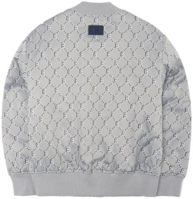 Chaqueta MLB Gris de Cuadros con Cierre y Logo Estampado. 3AJPM0121-43MGS Lookbook Chaqueta MLB Gris de Cuadros con Cierre y Logo Estampado. 3AJPM0121-43MGS