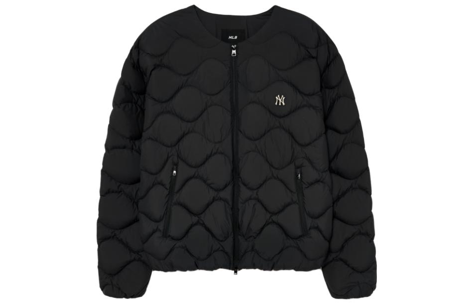 MLB  Quilted Full-Zip Down Jacket Black Minimalist Logo. 3LDJB0536-50BKS