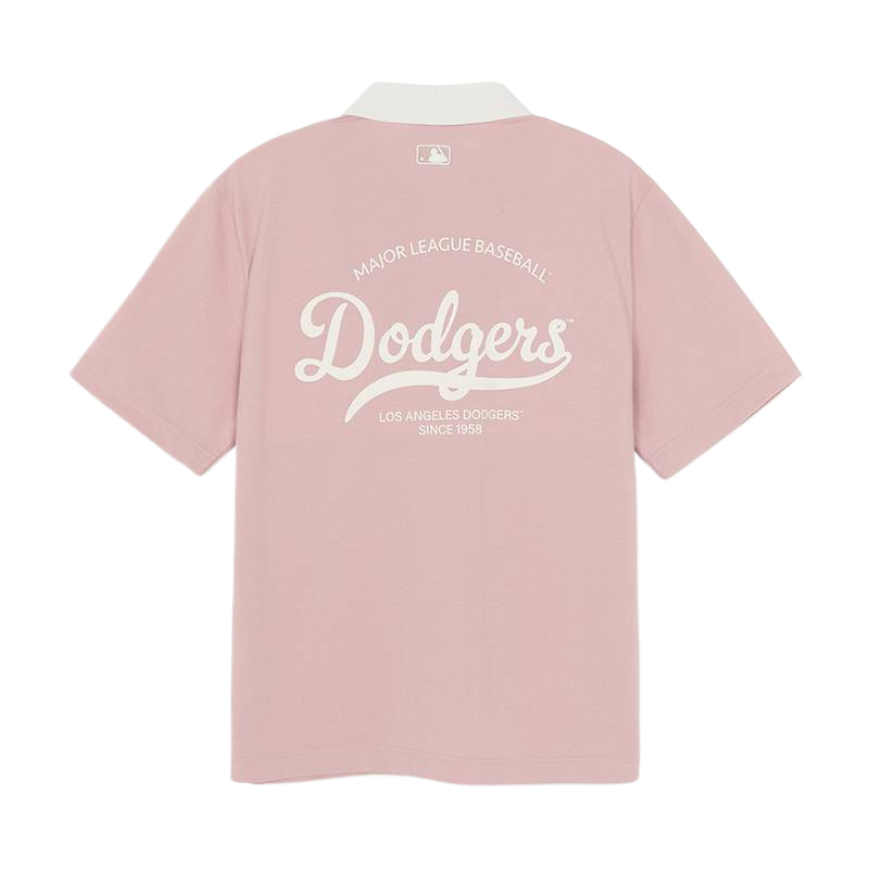 MLB Academy Series LA Dodgers Casual Colorblock Print Polo Shirt Unisex. 3APQV0263-07PKL