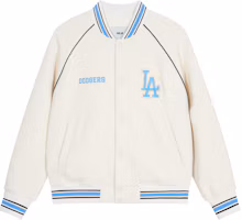 Order MLB Academy SS24 Los Angeles Dodgers Letter Print Baseball Jacket Unisex White 3AJPV0841-07CRD
