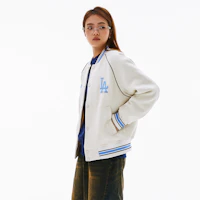 Details for MLB Academy SS24 Los Angeles Dodgers Letter Print Baseball Jacket Unisex White 3AJPV0841-07CRD
