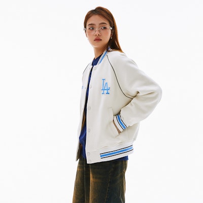 MLBアカデミーSS24ロサンゼルスドジャースロゴプリント野球ジャケットユニセックス白 3AJPV0841-07CRD Details for MLBアカデミーSS24ロサンゼルスドジャースロゴプリント野球ジャケットユニセックス白 3AJPV0841-07CRD