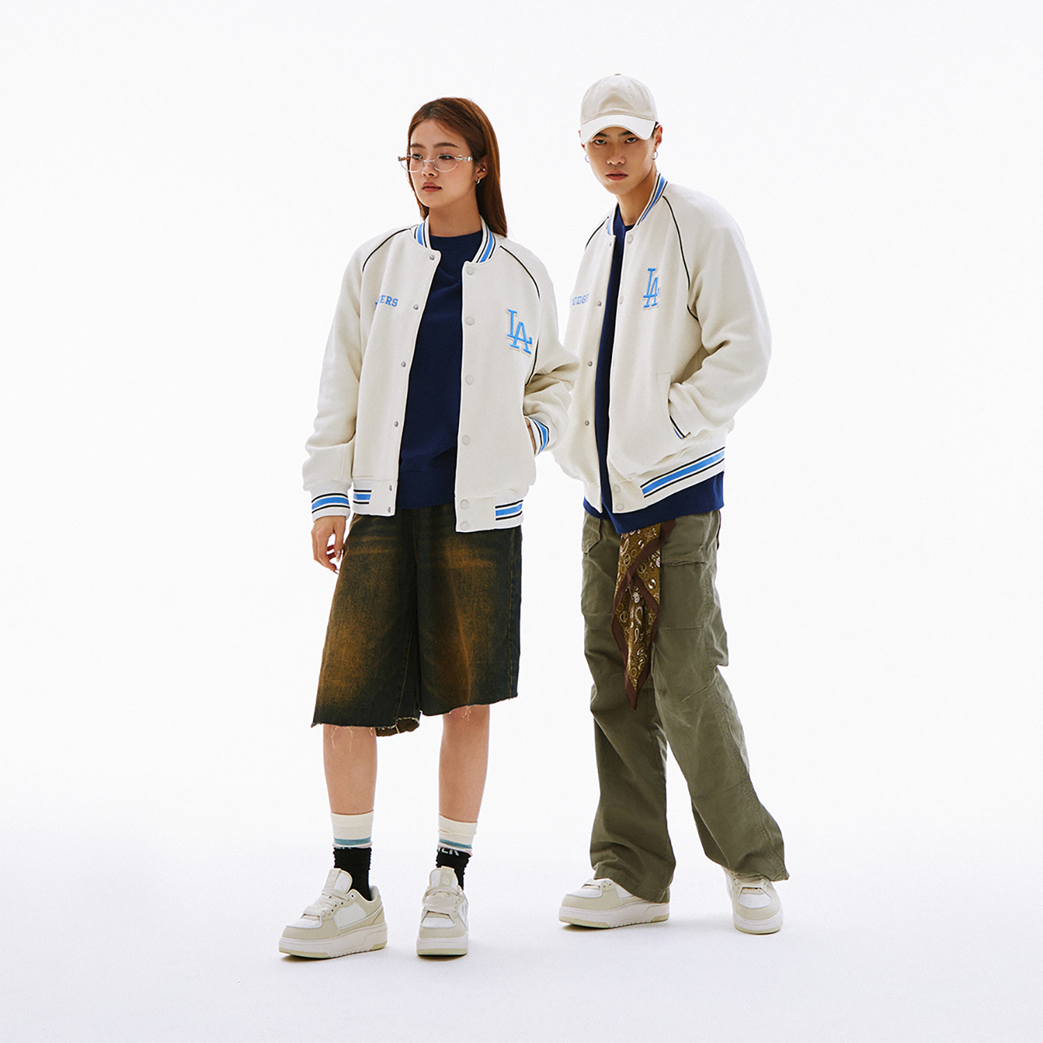 Cheap MLBアカデミーSS24ロサンゼルスドジャースロゴプリント野球ジャケットユニセックス白 3AJPV0841-07CRD