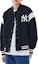 Shop MLB Academy Style FW23 New York Yankees Letter Print Baseball Jacket Unisex Black 3AJPV0934-50BKS