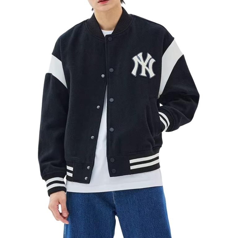 Purchase MLB Academy Style FW23 New York Yankees Letter Print Baseball Jacket Unisex Black 3AJPV0934-50BKS