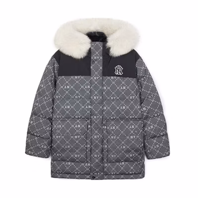 MLB All-Over Print Full-Zip Hoodie Jacket Grey 3ADJM0436-50BKS
