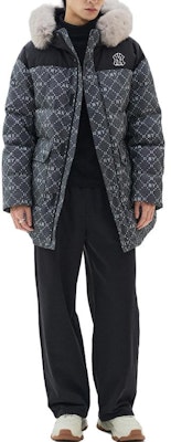 Sudadera con capucha MLB gris con cremallera completa y estampado integral. 3ADJM0436-50BKS Purchase Sudadera con capucha MLB gris con cremallera completa y estampado integral. 3ADJM0436-50BKS