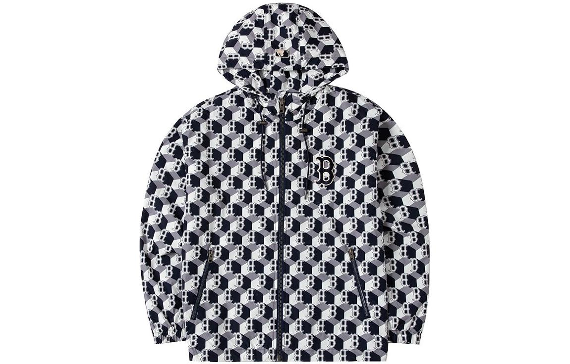 MLB All-Over Print Hooded Zip-Up Jacket Unisex 3AWJM5324-43NYD
