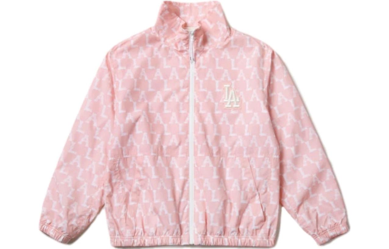 MLB All-Over Print Windproof Sports Jacket Pink Unisex Casual Style 31JPW9131-07P