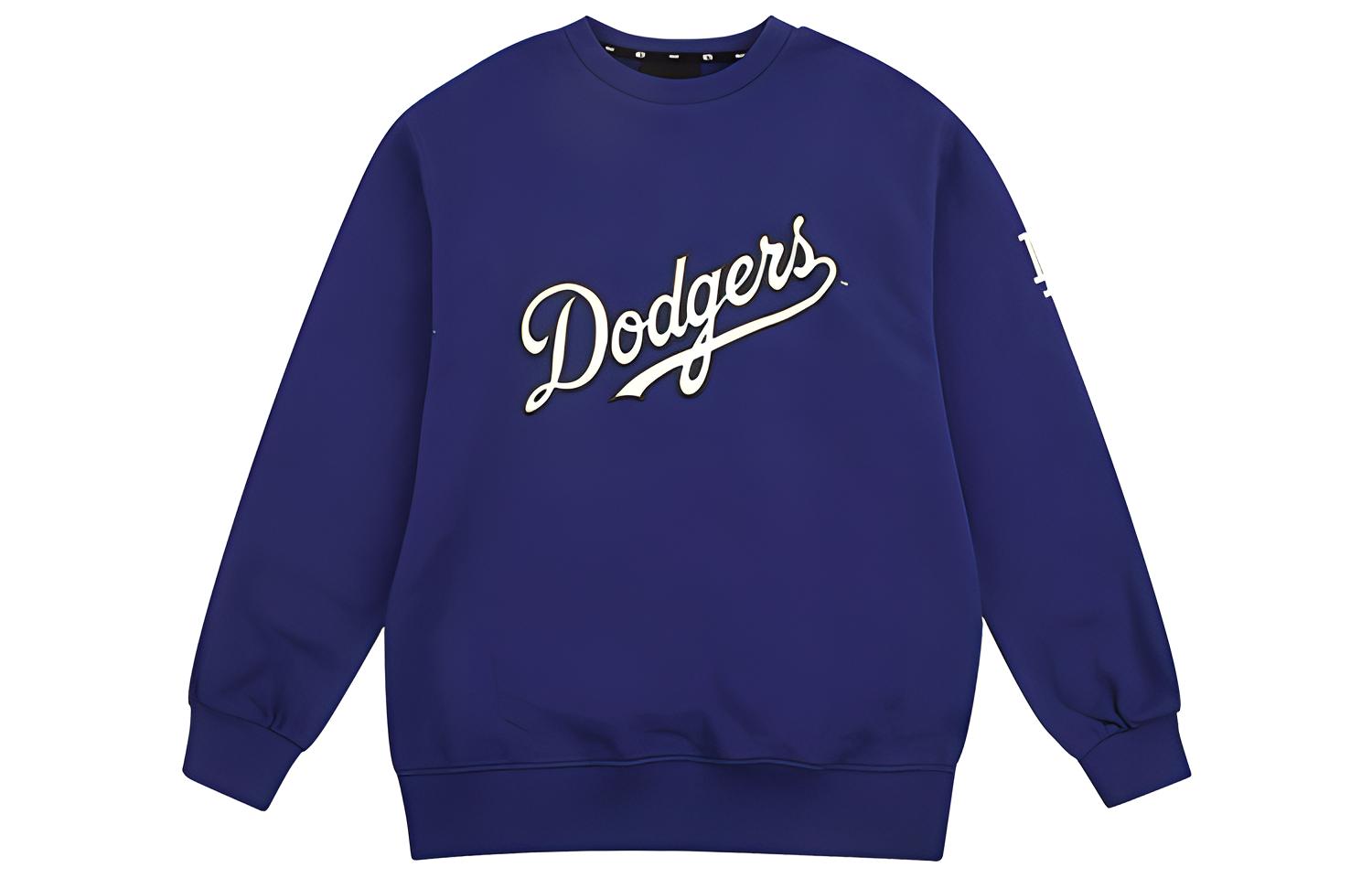 MLB Alphabet Logo Printed Long Sleeve Sweatshirt Unisex Blue 31MTR2941-07U