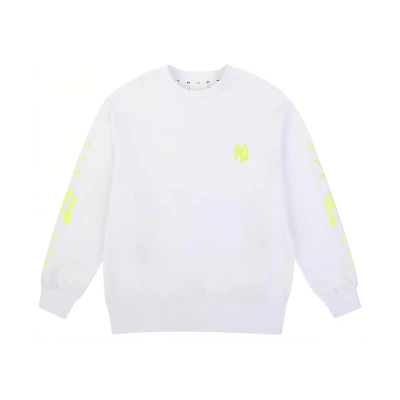 MLB Athleisure Unisex Baseball Long Sleeve Sweatshirt White 31MTS1011-50W