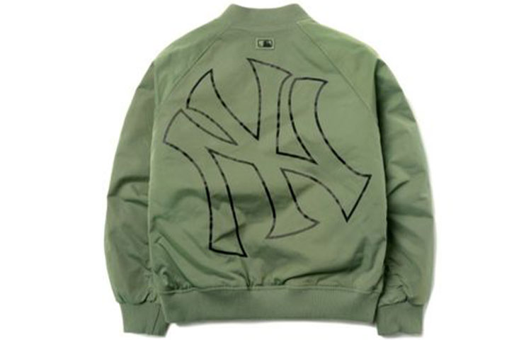 MLB Back Letter Logo Bomber Varsity Jacket Green Unisex Fall Edition. 3AJP21016-50KAL 圖 3