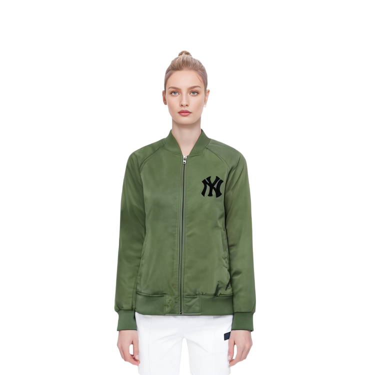 MLB Back Letter Logo Bomber Varsity Jacket Green Unisex Fall Edition. 3AJP21016-50KAL 圖 6