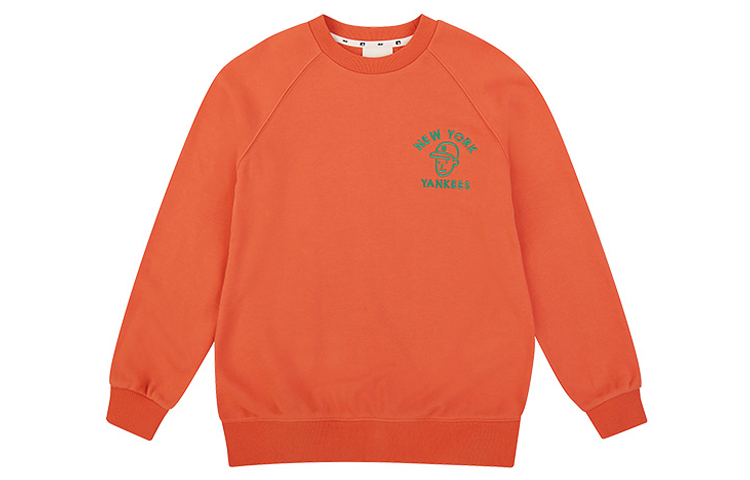 MLB Baseball Boy Loose Fit Crewneck Sweatshirt Unisex - Orange 31MTC3011-50O
