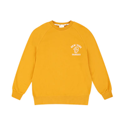 MLB Baseball Boy Unisex Loose Crewneck Sweatshirt Yellow 31MTC3011-50D