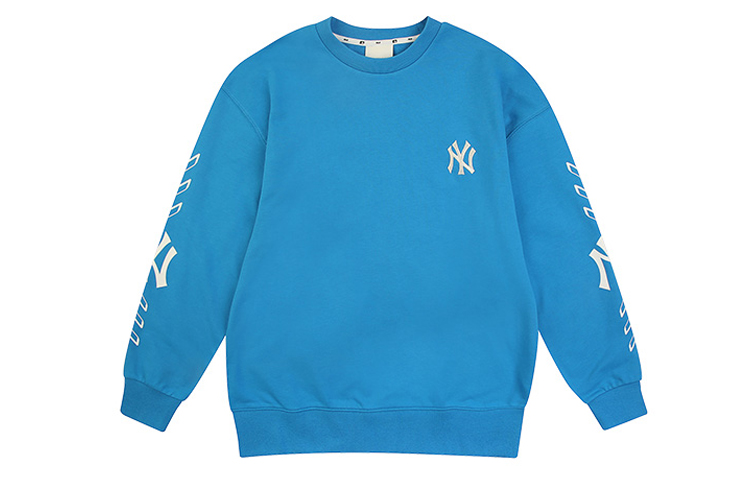 MLB Baseball Logo Crewneck Casual Long Sleeve Sweatshirt Unisex Blue 31MTS1011-50U