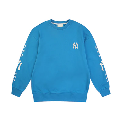MLB Baseball Logo Crewneck Casual Long Sleeve Sweatshirt Unisex Blue 31MTS1011-50U