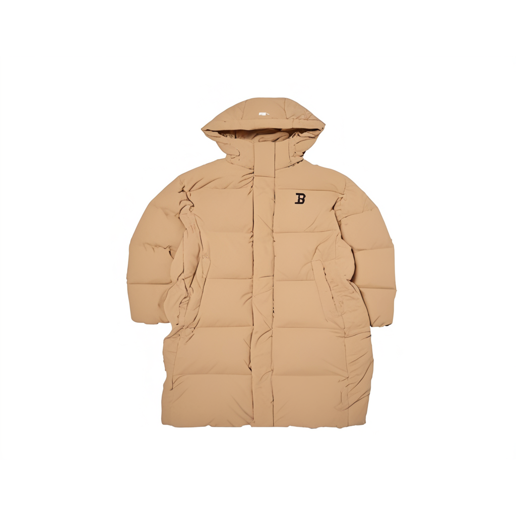 MLB Basic Boston Red Sox FW24 Beige Long Puffer Jacket Unisex with Logo Print. 3ADJB1846-43BGS 圖 2