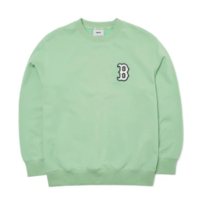MLB Basic Logo Boston Red Sox Green Crewneck Sweatshirt Unisex 3AMTB0221-43KAL