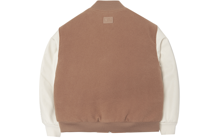 MLB Basic Logo Embroidered Retro Baseball Jacket Khaki Unisex Couples Style. 3AJP12016-50BGD 圖 3