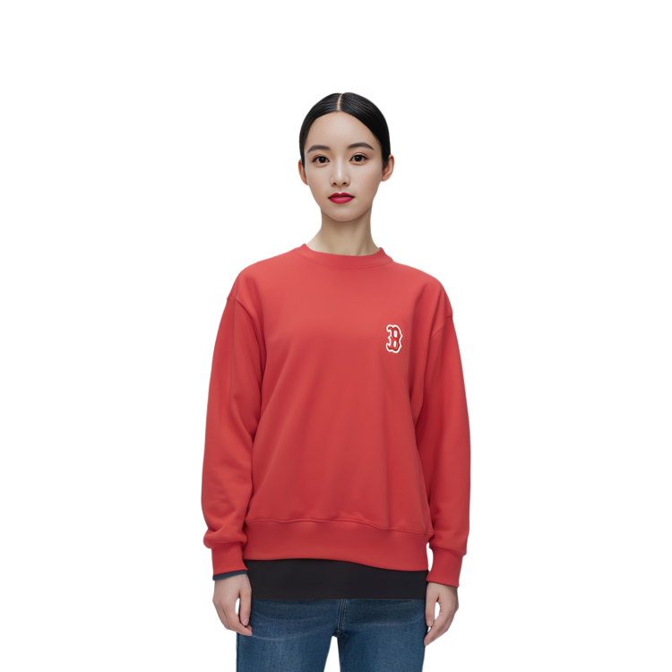 MLB Basic Logo Fleece Pullover Sweatshirt Unisex - Red 3AMTB0716-43RDS 圖 6