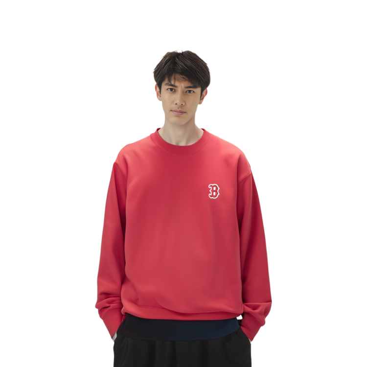 MLB Basic Logo Fleece Pullover Sweatshirt Unisex - Red 3AMTB0716-43RDS 圖 7