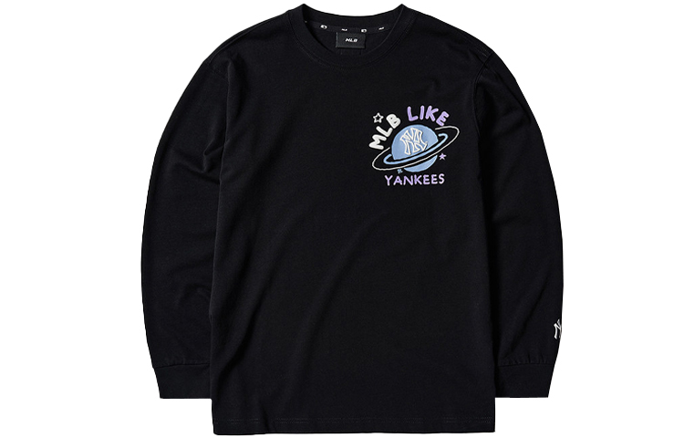 MLB Basic Logo Loose Fit Lightweight Sweatshirt Unisex - Black 3ATSL0214-50BKS