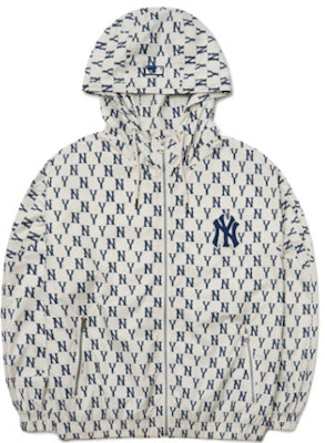 MLB Basic Logo New York Yankees All-Over Print Hoodie Jacket Cream Unisex. 3AWJM0121-50CRS Order MLB Basic Logo New York Yankees All-Over Print Hoodie Jacket Cream Unisex. 3AWJM0121-50CRS