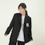 Sizing MLB Basic Logo Blazer Hitam New York Yankees Unisex Casual. 3AJKB0121-50BKS