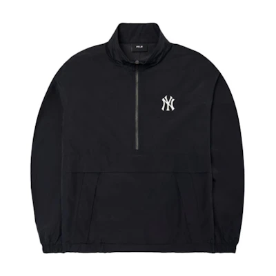 MLB Basic Logo New York Yankees Black High-Collar Jacket Unisex 3AWJB0221-50BKS