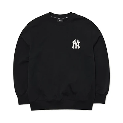 MLB Basic Logo New York Yankees Crewneck Sweatshirt Unisex Black 3AMTB0221-50BKS