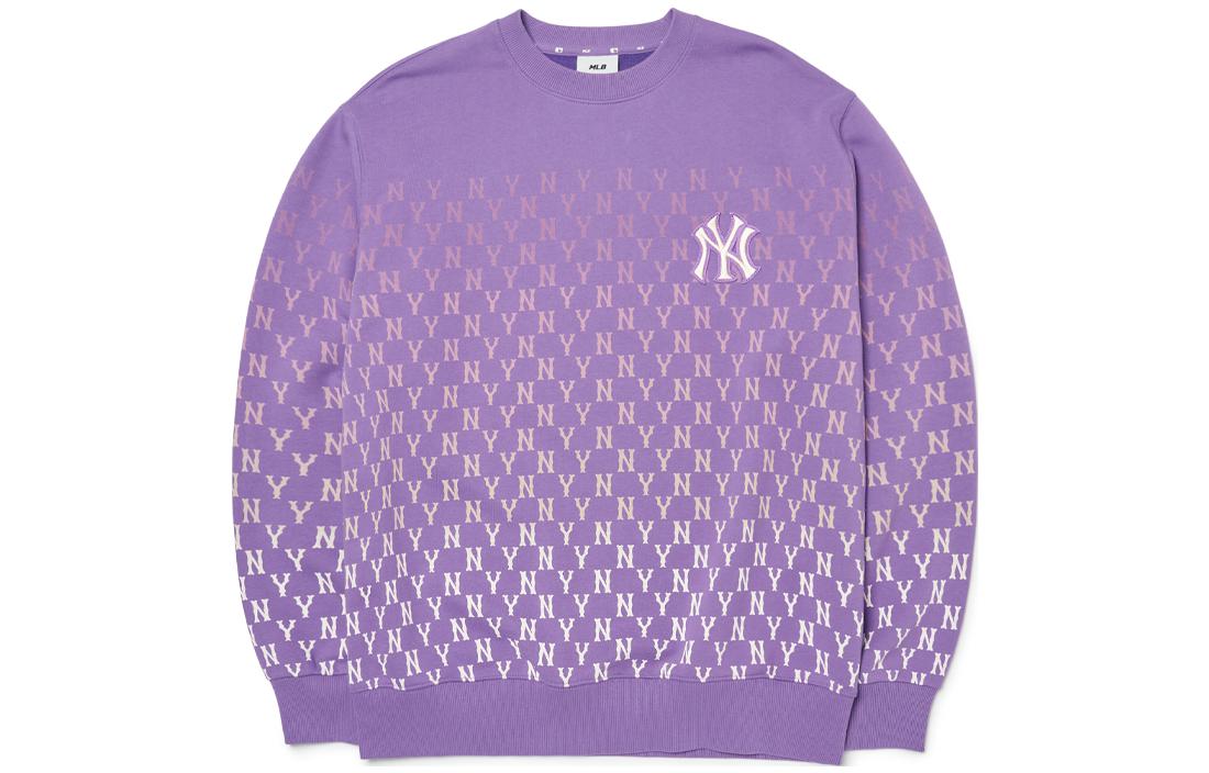 MLB Basic Logo New York Yankees Gradient Pullover Sweatshirt Purple Unisex 3AMTM1024-50LDD