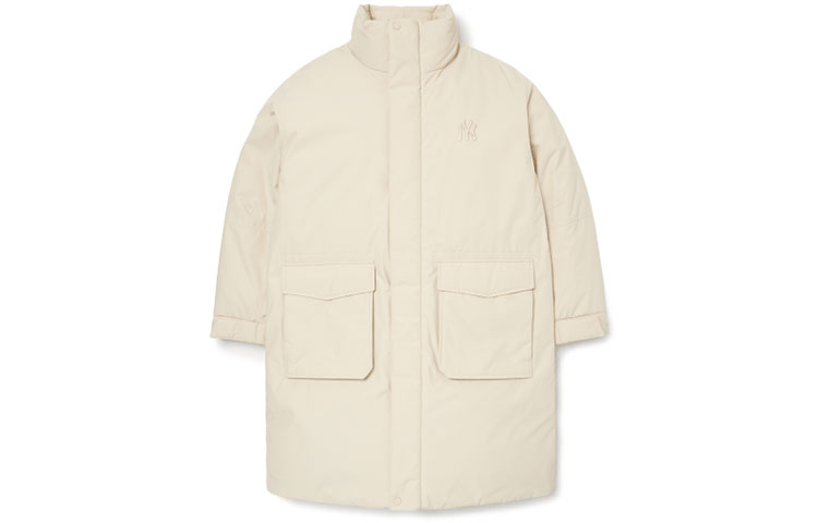 MLB Basic Logo New York Yankees Mid-Length White Down Jacket Unisex 3ADJJ0116-50BGL 圖 2