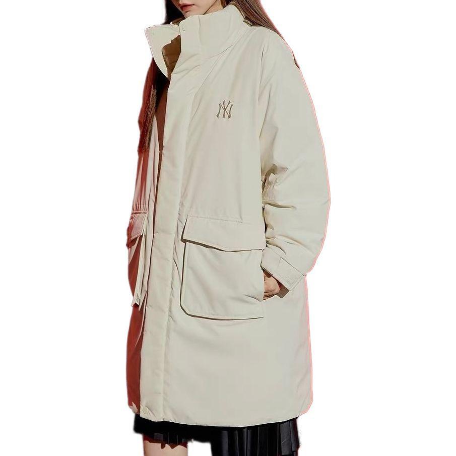 MLB Basic Logo New York Yankees Mid-Length White Down Jacket Unisex 3ADJJ0116-50BGL 圖 6