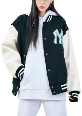MLB Basic Logo New York Yankees Patch Baseball Jacket Unisex Black 3AJPB0121-50BKS Purchase MLB Basic Logo New York Yankees Patch Baseball Jacket Unisex Black 3AJPB0121-50BKS