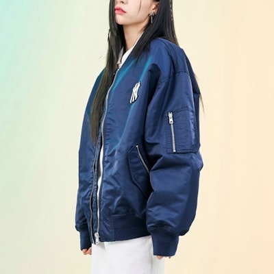 MLB 基本Logo紐約洋基純色Logo拉鍊棒球外套冬季男女款藍色 3AJPB0321-50NYS Purchase MLB 基本Logo紐約洋基純色Logo拉鍊棒球外套冬季男女款藍色 3AJPB0321-50NYS