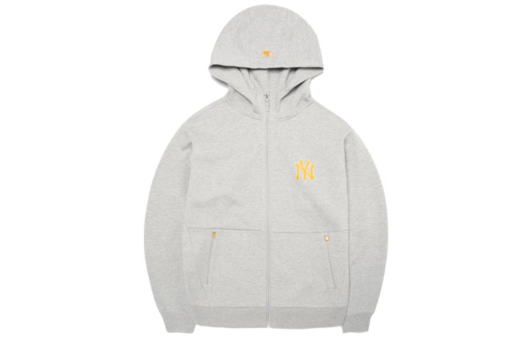 MLB Basic Logo New York Yankees Zip-Up Hoodie Unisex - Grey 3ATRA0321-50GRS 圖 2