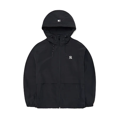 MLB Basic Logo New York Yankees Zipper Pocket Hoodie Unisex Black 3AWJB0121-50BKS