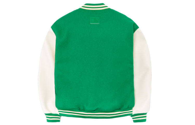 Lookbook MLB 基本款標誌補丁男女棒球外套 綠色 3AJPB0121-50GNS
