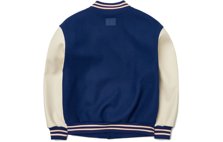 Lookbook MLB 로고 시리즈 LA 다저스 야구 점퍼 유니섹스 블루 백투스쿨 에디션 3AJPB0121-07BLD