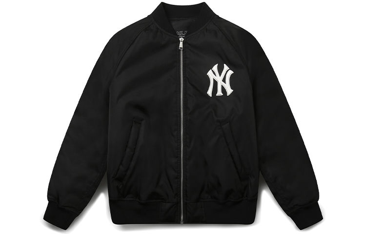 MLB Basic Logo Series New York Yankees Black Zip-Up Jacket Unisex 31JPU0111-50L