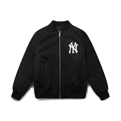 MLB Basic Logo Series New York Yankees Black Zip-Up Jacket Unisex 31JPU0111-50L
