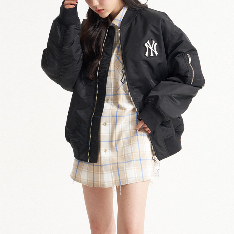MLB Basic Logo Series New York Yankees Bomber Jacket Unisex Black. 3AJPB0321-50BKS 圖 4