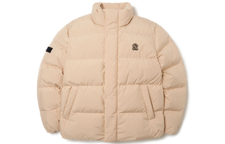 MLB Basic Logo Series New York Yankees Khaki Puffer Jacket Unisex 3ADJB0416-50BGS