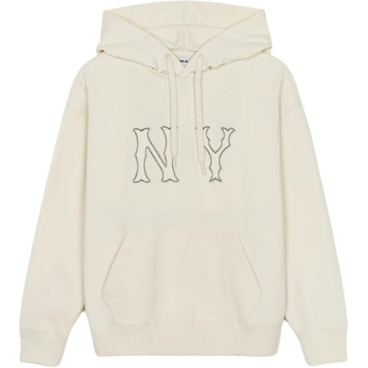 MLB Basic New York Yankees Retro Soft Hoodie Unisex Deep Cream Color 3AHDB3044-50CRM