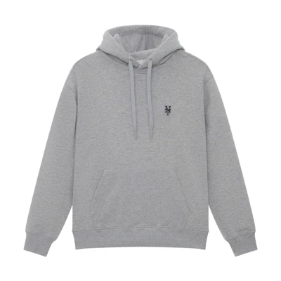 MLB Basic Series NY Mets Casual Pullover Hoodie Unisex Light Gray 3AHDB0144-09MGS