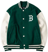 MLB Basic Series Vintage Monogram Green Casual Sports Jacket Unisex 3AJPV0541-43GND MLB Basic Series Vintage Monogram Green Casual Sports Jacket Unisex 3AJPV0541-43GND
